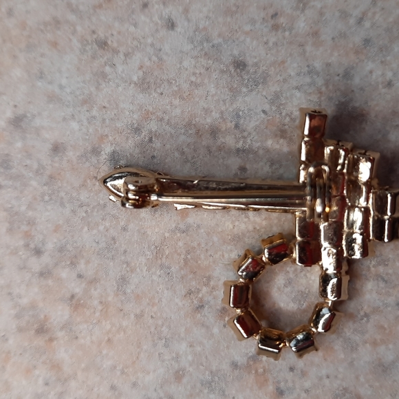 Rhinestone candle brooch - Picture 3 of 3